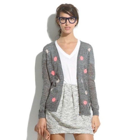 Madewell Sweaters - Madewell Fairweather polka dot cardigan